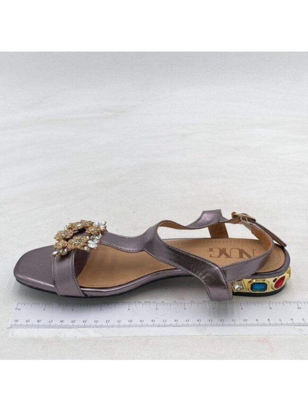 Women'S Rhinestones Crystal Block Sandals,Adjustable Ankle Strap Non-Slip Open T